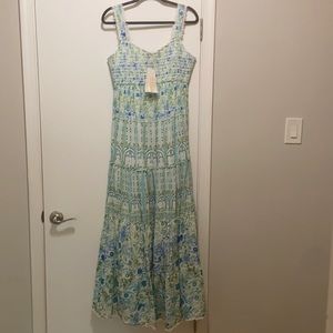 NWT Rococo Sand Elan Smocked Maxi Dress (small)